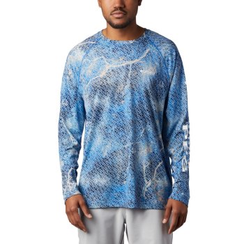 Columbia Super Terminal Tackle Long Sleeve, Sudaderas Azules Marrom Para Hombre | 468501-UDA